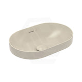 530x340x175mm Fienza Aluca Pill Semi-Inset Basin Ceramic Slim Edge Design Matt Khaki