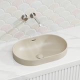 530x340x175mm Fienza Aluca Oval Inset Basin Ceramic Slim Edge with Overflow Colours Available