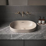 Fienza Aluca Oval Inset Basin Ceramic Slim Edge with Overflow 530x340x175mm - Colours Available