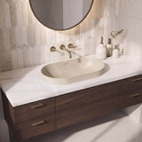 Fienza Aluca Oval Inset Basin Ceramic Slim Edge with Overflow 530x340x175mm - Colours Available