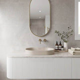 Fienza Aluca Oval Inset Basin Ceramic Slim Edge with Overflow 530x340x175mm - Colours Available