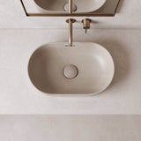 Fienza Aluca Oval Inset Basin Ceramic Slim Edge with Overflow 530x340x175mm - Colours Available
