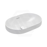530x340x175mm Fienza Aluca Pill Semi-Inset Basin Ceramic Slim Edge Design Matt White