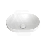 530x340x175mm Fienza Aluca Pill Semi-Inset Basin Ceramic Slim Edge Design Matt White