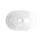 530x340x175mm Fienza Aluca Pill Semi-Inset Basin Ceramic Slim Edge Design Matt White