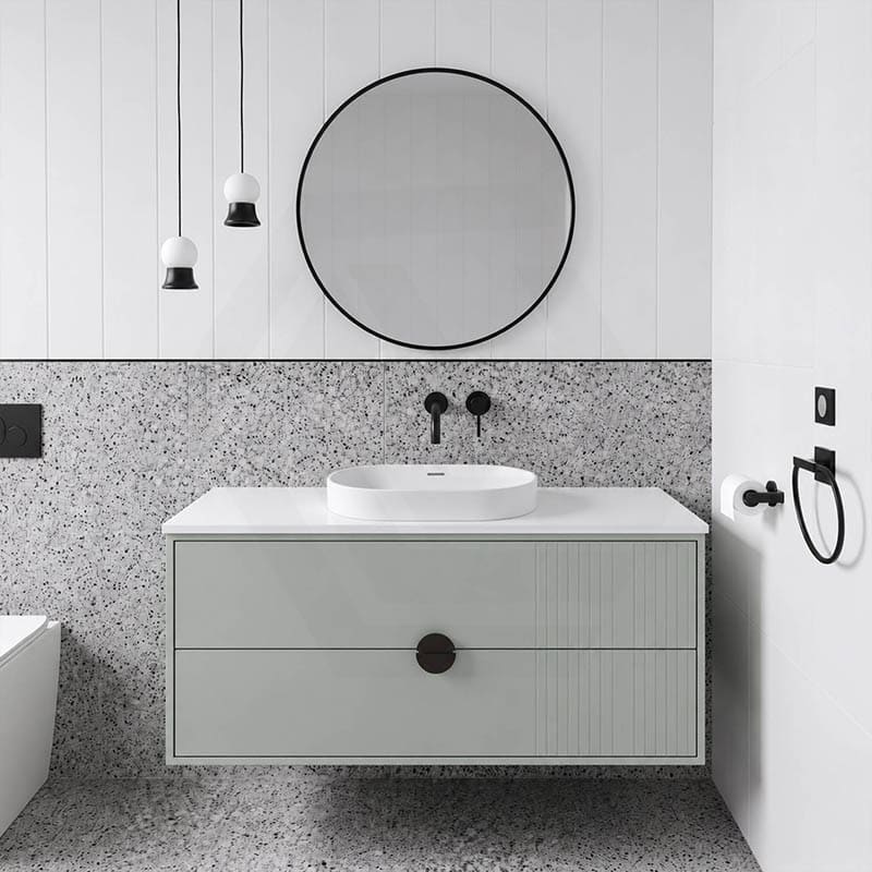 Fienza Aluca Oval Inset Basin Ceramic Slim Edge with Overflow 530x340x175mm - Colours Available