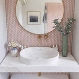 Fienza Aluca Oval Inset Basin Ceramic Slim Edge with Overflow 530x340x175mm - Colours Available
