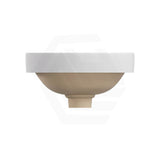 350x350x175mm Fienza Aluca Round Inset Basin Ceramic Slim Edge Design With Overflow Gloss White