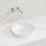 350x350x175mm Fienza Aluca Round Inset Basin Ceramic Slim Edge With Overflow Various Colour