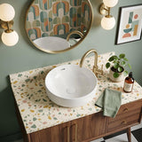 Fienza Aluca Round Inset Basin Ceramic Slim Edge With Overflow 350x350x175mm - Various Colour