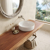 Fienza Aluca Round Inset Basin Ceramic Slim Edge With Overflow 350x350x175mm - Various Colour