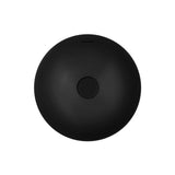 350x350x175mm Fienza Aluca Round Inset Basin Ceramic Slim Edge Design With Overflow Matt Black