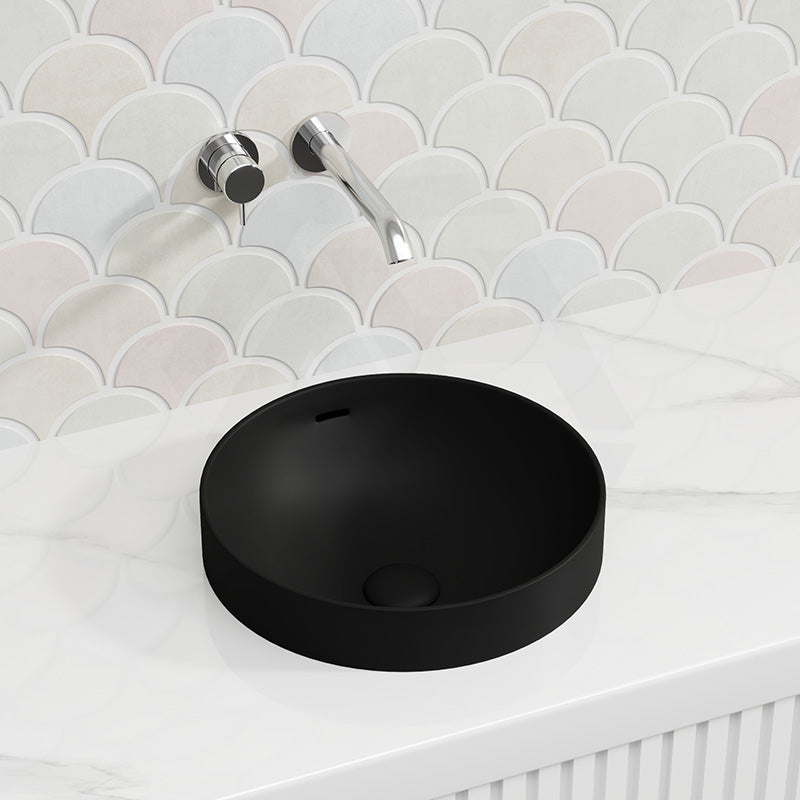 350x350x175mm Fienza Aluca Round Inset Basin Ceramic Slim Edge With Overflow Various Colour