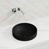 350x350x175mm Fienza Aluca Round Inset Basin Ceramic Slim Edge With Overflow Various Colour
