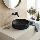 Fienza Aluca Round Inset Basin Ceramic Slim Edge With Overflow 350x350x175mm - Various Colour