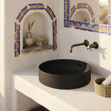 Fienza Aluca Round Inset Basin Ceramic Slim Edge With Overflow 350x350x175mm - Various Colour