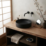 Fienza Aluca Round Inset Basin Ceramic Slim Edge With Overflow 350x350x175mm - Various Colour