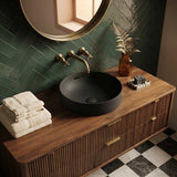 Fienza Aluca Round Inset Basin Ceramic Slim Edge With Overflow 350x350x175mm - Various Colour