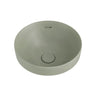 350x350x175mm Fienza Aluca Round Inset Basin Ceramic Slim Edge Design With Overflow Matt Olive