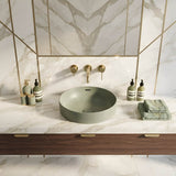 Fienza Aluca Round Inset Basin Ceramic Slim Edge With Overflow 350x350x175mm - Various Colour