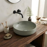 Fienza Aluca Round Inset Basin Ceramic Slim Edge With Overflow 350x350x175mm - Various Colour