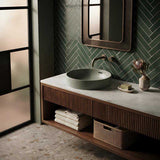 Fienza Aluca Round Inset Basin Ceramic Slim Edge With Overflow 350x350x175mm - Various Colour