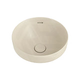 350x350x175mm Fienza Aluca Round Inset Basin Ceramic Slim Edge Design With Overflow Matt Khaki