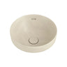350x350x175mm Fienza Aluca Round Inset Basin Ceramic Slim Edge Design With Overflow Matt Khaki