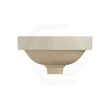 350x350x175mm Fienza Aluca Round Inset Basin Ceramic Slim Edge Design With Overflow Matt Khaki