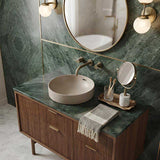 Fienza Aluca Round Inset Basin Ceramic Slim Edge With Overflow 350x350x175mm - Various Colour