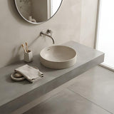 Fienza Aluca Round Inset Basin Ceramic Slim Edge With Overflow 350x350x175mm - Various Colour