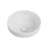350x350x175mm Fienza Aluca Round Inset Basin Ceramic Slim Edge Design With Overflow Matt White