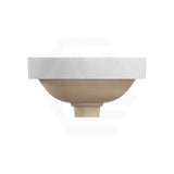 350x350x175mm Fienza Aluca Round Inset Basin Ceramic Slim Edge Design With Overflow Matt White