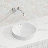 350x350x175mm Fienza Aluca Round Inset Basin Ceramic Slim Edge With Overflow Various Colour