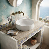 Fienza Aluca Round Inset Basin Ceramic Slim Edge With Overflow 350x350x175mm - Various Colour