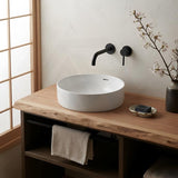 Fienza Aluca Round Inset Basin Ceramic Slim Edge With Overflow 350x350x175mm - Various Colour