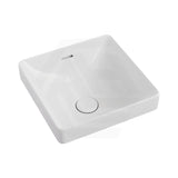 345x345x175mm Fienza Aluca Square Inset Basin Ceramic Slim Edge Design With Overflow Gloss White