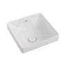 345x345x175mm Fienza Aluca Square Inset Basin Ceramic Slim Edge Design With Overflow Gloss White