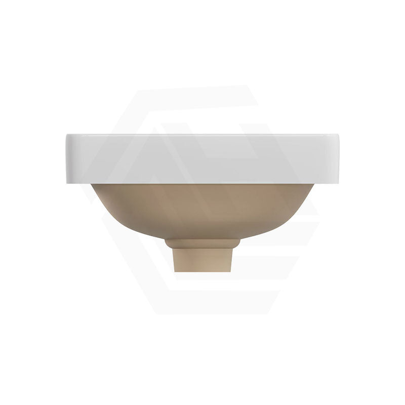 345x345x175mm Fienza Aluca Square Inset Basin Ceramic Slim Edge Design With Overflow Gloss White