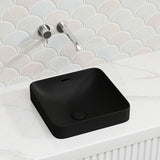 345x345x175mm Fienza Aluca Square Inset Basin Ceramic Slim Edge With Overflow Various Colour