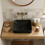 Fienza Aluca Square Ceramic Inset Basin Slim Edge with Overflow 345x345x175mm - Variant Colour