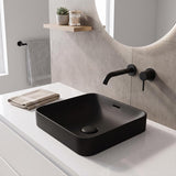 Fienza Aluca Square Ceramic Inset Basin Slim Edge with Overflow 345x345x175mm - Variant Colour