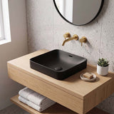 Fienza Aluca Square Ceramic Inset Basin Slim Edge with Overflow 345x345x175mm - Variant Colour