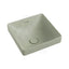 345x345x175mm Fienza Aluca Square Inset Basin Ceramic Slim Edge Design With Overflow Matt Olive
