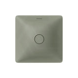 345x345x175mm Fienza Aluca Square Inset Basin Ceramic Slim Edge Design With Overflow Matt Olive