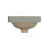345x345x175mm Fienza Aluca Square Inset Basin Ceramic Slim Edge Design With Overflow Matt Olive