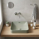Fienza Aluca Square Ceramic Inset Basin Slim Edge with Overflow 345x345x175mm - Variant Colour