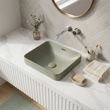 Fienza Aluca Square Ceramic Inset Basin Slim Edge with Overflow 345x345x175mm - Variant Colour
