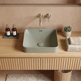 Fienza Aluca Square Ceramic Inset Basin Slim Edge with Overflow 345x345x175mm - Variant Colour