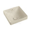 345x345x175mm Fienza Aluca Square Inset Basin Ceramic Slim Edge Design With Overflow Matt Khaki